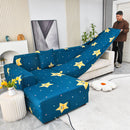 Boho Printed Sofa Slipcover, Stretch Furniture Protector for Sectional L-Shaped Sofa by Slipcover KAS™