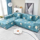 Boho Printed Sofa Slipcover, Stretch Furniture Protector for Sectional L-Shaped Sofa by Slipcover KAS™