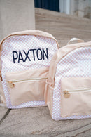 Tan Checkered Backpack - NO CUSTOMIZATION