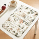 DaDalogy Enchanted Meadow Placemats - Set of 4, Floral Elegance in Beige, Rose, and Soft Green, Premium Soft Microfiber, Perfect for Any Meal, 13x19 Inches