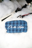 On The Slopes - Navy Plaid Large Bag