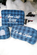 On The Slopes - Navy Plaid Large Bag