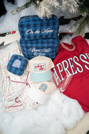 On The Slopes - Navy Plaid Large Bag