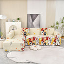 Boho Printed Sofa Slipcover, Stretch Furniture Protector for Sectional L-Shaped Sofa by Slipcover KAS™