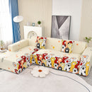 Boho Printed Sofa Slipcover, Stretch Furniture Protector for Sectional L-Shaped Sofa by Slipcover KAS™