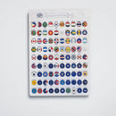 Wooden Flag Sticky Pins