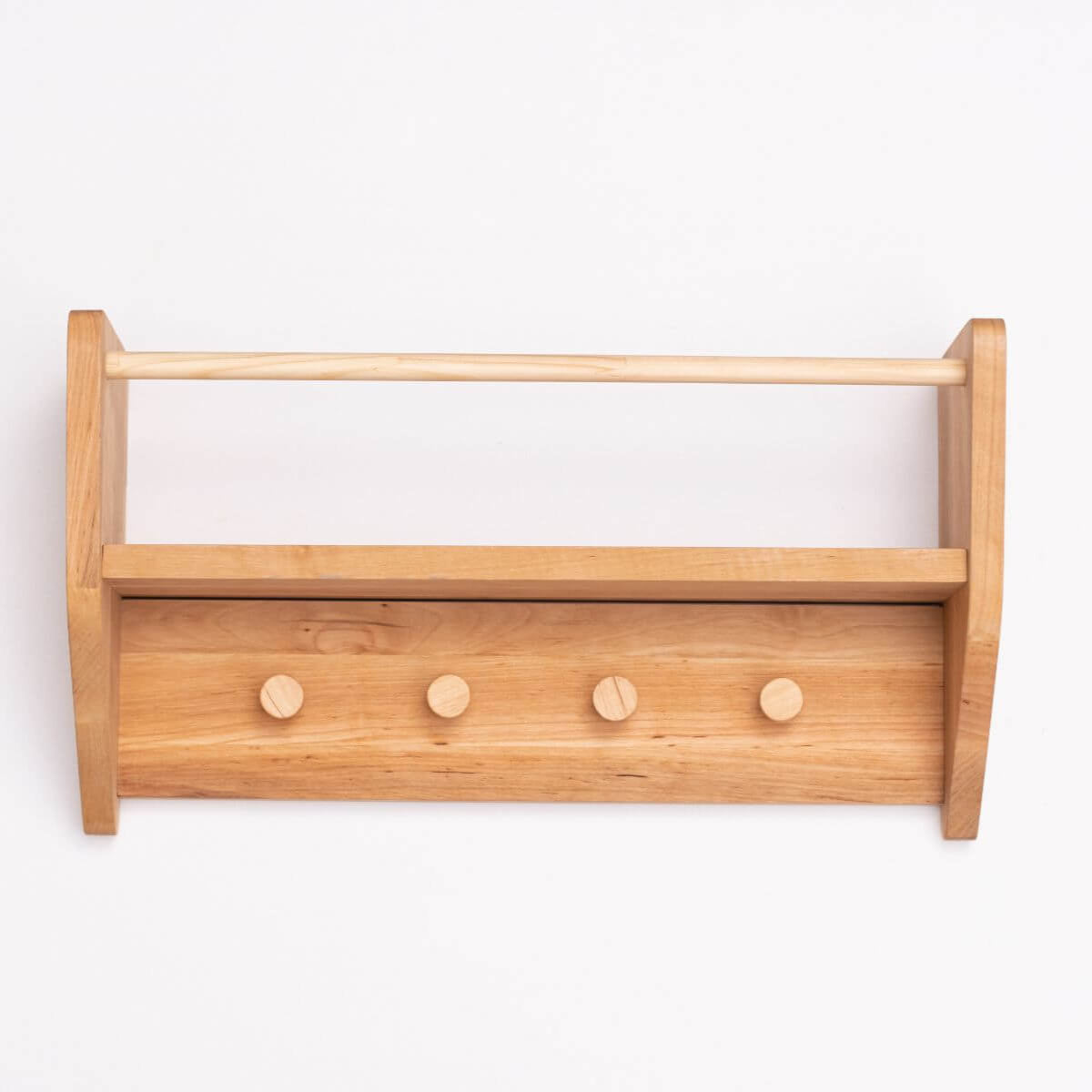 Nursery Wall Shelf with Hooks, photo 3 of 9