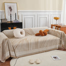 Chenille Striped Sofa Throw Blanket, Furniture Throw Covers Living Room Couch Cover