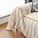 Chenille Striped Floral Couch Cover Sofa Slipcover for Most Shape Sofas, Reversible Sofa Throw Cover by Slipcover KAS™