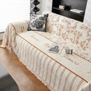 Chenille Striped Floral Couch Cover Sofa Slipcover for Most Shape Sofas, Reversible Sofa Throw Cover by Slipcover KAS™