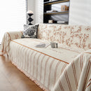 Chenille Striped Floral Couch Cover Sofa Slipcover for Most Shape Sofas, Reversible Sofa Throw Cover by Slipcover KAS™