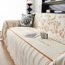 Chenille Striped Floral Couch Cover Sofa Slipcover for Most Shape Sofas, Reversible Sofa Throw Cover by Slipcover KAS™