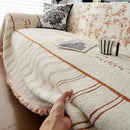 Chenille Striped Floral Couch Cover Sofa Slipcover for Most Shape Sofas, Reversible Sofa Throw Cover by Slipcover KAS™