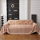 Chenille Striped Floral Couch Cover Sofa Slipcover for Most Shape Sofas, Reversible Sofa Throw Cover by Slipcover KAS™