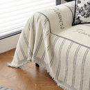 Chenille Striped Floral Couch Cover Sofa Slipcover for Most Shape Sofas, Reversible Sofa Throw Cover by Slipcover KAS™