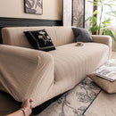 High Stretch Wheat Ear Embossed Textured Couch Slipcover, Water Repellent Sofa Cover by Slipcover KAS™