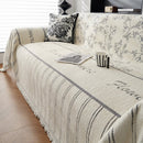 Chenille Striped Floral Couch Cover Sofa Slipcover for Most Shape Sofas, Reversible Sofa Throw Cover by Slipcover KAS™