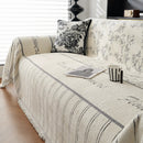 Chenille Striped Floral Couch Cover Sofa Slipcover for Most Shape Sofas, Reversible Sofa Throw Cover by Slipcover KAS™
