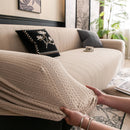 High Stretch Wheat Ear Embossed Textured Couch Slipcover, Water Repellent Sofa Cover by Slipcover KAS™