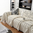Chenille Striped Floral Couch Cover Sofa Slipcover for Most Shape Sofas, Reversible Sofa Throw Cover by Slipcover KAS™