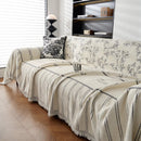 Chenille Striped Floral Couch Cover Sofa Slipcover for Most Shape Sofas, Reversible Sofa Throw Cover by Slipcover KAS™