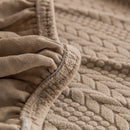 High Stretch Wheat Ear Embossed Textured Couch Slipcover, Water Repellent Sofa Cover by Slipcover KAS™