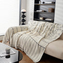 Chenille Striped Floral Couch Cover Sofa Slipcover for Most Shape Sofas, Reversible Sofa Throw Cover by Slipcover KAS™
