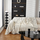 Chenille Striped Floral Couch Cover Sofa Slipcover for Most Shape Sofas, Reversible Sofa Throw Cover by Slipcover KAS™