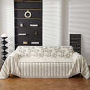 Chenille Striped Floral Couch Cover Sofa Slipcover for Most Shape Sofas, Reversible Sofa Throw Cover by Slipcover KAS™