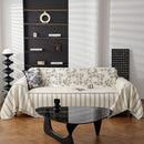 Chenille Striped Floral Couch Cover Sofa Slipcover for Most Shape Sofas, Reversible Sofa Throw Cover by Slipcover KAS™