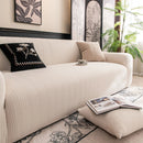 High Stretch Wheat Ear Embossed Textured Couch Slipcover, Water Repellent Sofa Cover by Slipcover KAS™