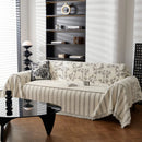 Chenille Striped Floral Couch Cover Sofa Slipcover for Most Shape Sofas, Reversible Sofa Throw Cover by Slipcover KAS™