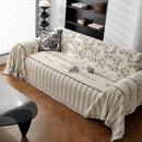 Chenille Striped Floral Couch Cover Sofa Slipcover for Most Shape Sofas, Reversible Sofa Throw Cover by Slipcover KAS™