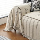 Chenille Striped Floral Couch Cover Sofa Slipcover for Most Shape Sofas, Reversible Sofa Throw Cover by Slipcover KAS™