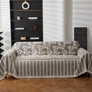 Chenille Striped Floral Couch Cover Sofa Slipcover for Most Shape Sofas, Reversible Sofa Throw Cover by Slipcover KAS™
