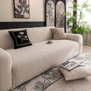 High Stretch Wheat Ear Embossed Textured Couch Slipcover, Water Repellent Sofa Cover by Slipcover KAS™