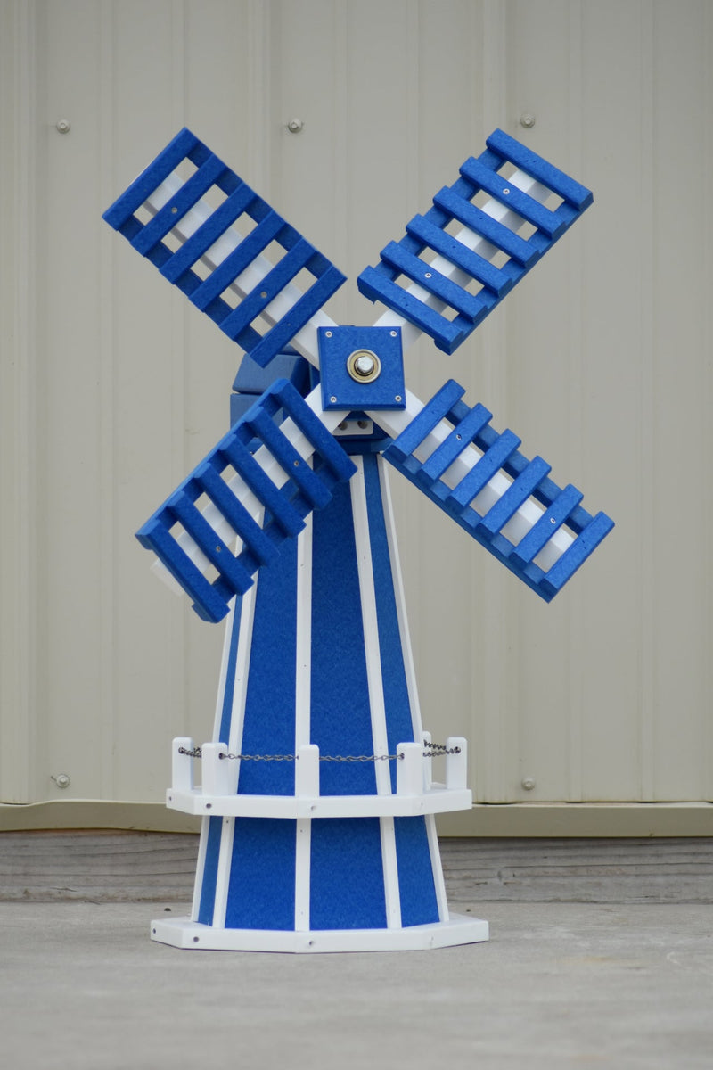 30" Octagon Poly Dutch Windmill (Blue/white trim)
