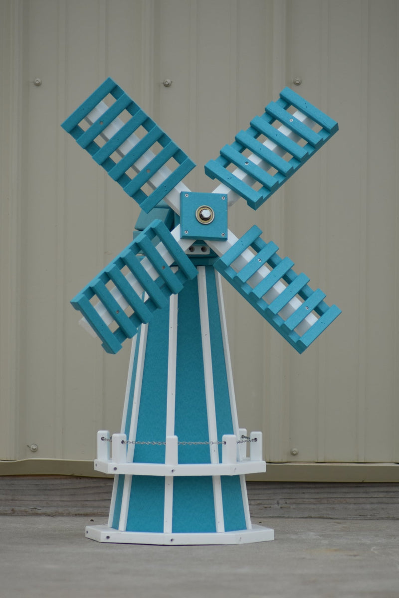 30" Octagon Poly Dutch Windmill (Aruba Blue with White trim)