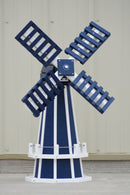 30" Octagon Poly Dutch Windmill (Patriot Blue with White Trim)