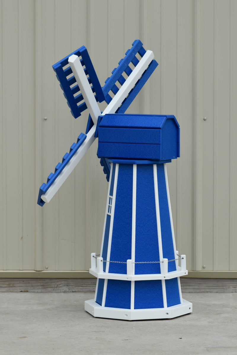 46" Octagon Poly Dutch Windmill, Blue/white trim, photo 2 of 2