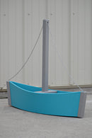3 foot Decorative Sailboat Flower Pot, (Flower Planter)