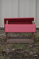 Poly Lumber Mini-Barn Large Handcrafted Hanging Bird feeder, Songbird Essentials Mahogany/Cherry