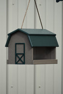Poly Lumber Mini-Barn Large Handcrafted Hanging Bird feeder, Songbird Essentials Mahogany/Cherry