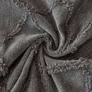 Soft Chenille Sofa Throw Cover, Raised Geometric Texture Furniture Protector Blanket