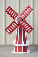 30" Octagon Poly Dutch Windmill (Red/white trim)