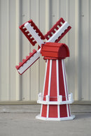 30" Octagon Poly Dutch Windmill (Red/white trim)