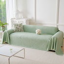 Embossed Leaf Pattern Sofa Cover Blanket for Couch, Soft Cooling Textured Couch Cover
