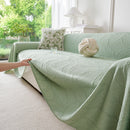 Embossed Leaf Pattern Sofa Cover Blanket for Couch, Soft Cooling Textured Couch Cover