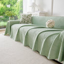Embossed Leaf Pattern Sofa Cover Blanket for Couch, Soft Cooling Textured Couch Cover
