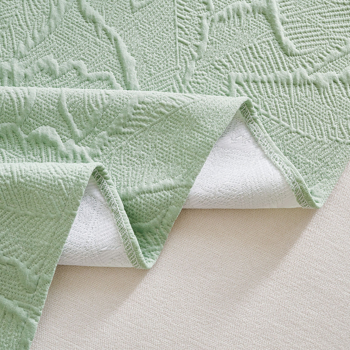 Embossed Leaf Pattern Sofa Cover Blanket for Couch, Soft Cooling Textured Couch Cover, photo 38 of 41